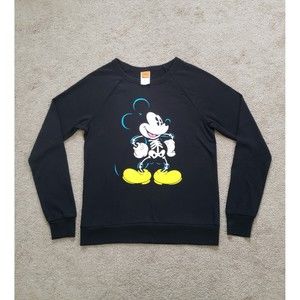 Disney Youth Size L Halloween Mickey Skeleton Glow In The Dark Sweatshirt